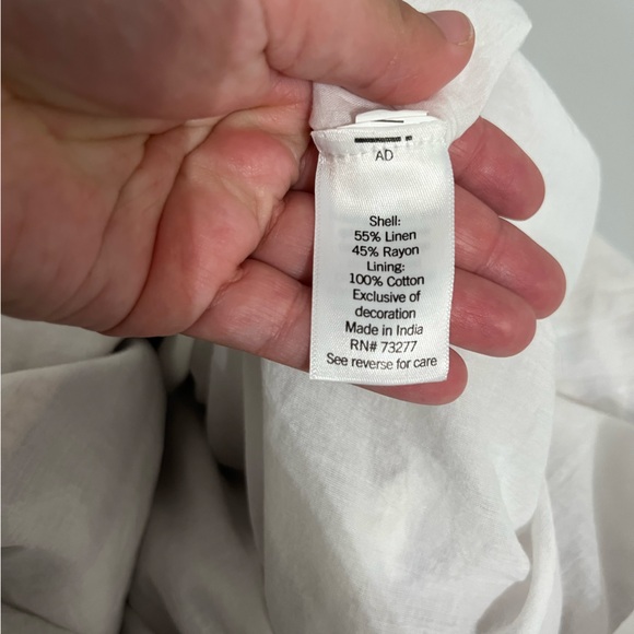 SONOMA Aztec Cami Midi Dress Size XL Linen Blend Adjustable Straps With Pockets - Picture 13 of 16